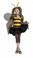 R886118-M schwarz-gelb Kinder Mädchen Bienen Kostüm Gr.M