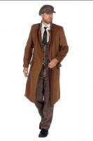 W3303670 braun Herren Mantel-Coat Roaring 1920 er Jahre Kostüm