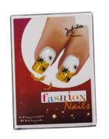 R46501 gelb-weiß Damen Fashion Nails Halloween Spinnennetz