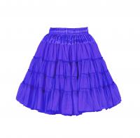 T0724-0400 blau Petticoat-Unterrock 2 Lagen Einheitsgröße