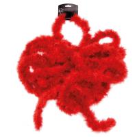 W21050-08 rot Marabu Besatz Federschal länge ca.10 Meter