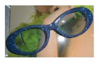 B025159-5 blau Damen Herren Glitter Disco Brille