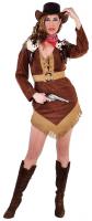 M212148 brauntöne Damen Cowgirl Kostüm Cowgirl Kleid